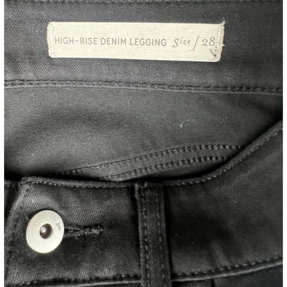 Pilcro & The Letterpress Anthropologie High-Rise Denim Legging Black Size 28 - Picture 5 of 15